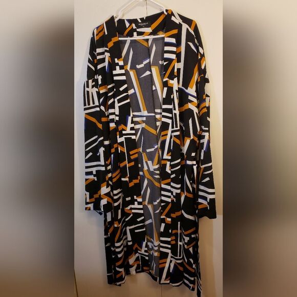 Rebdolls Frankie Tavares Womens Plus 3x Geometric Print Statement Kimono Duster - Picture 6 of 10